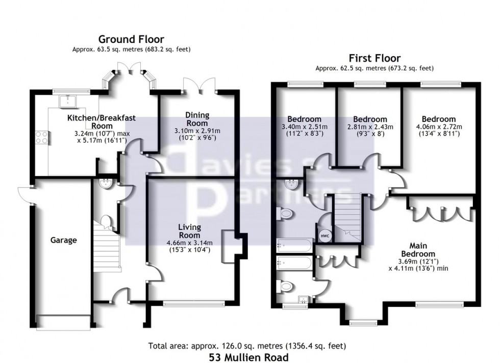 Floorplan for Mullein Road, Bicester