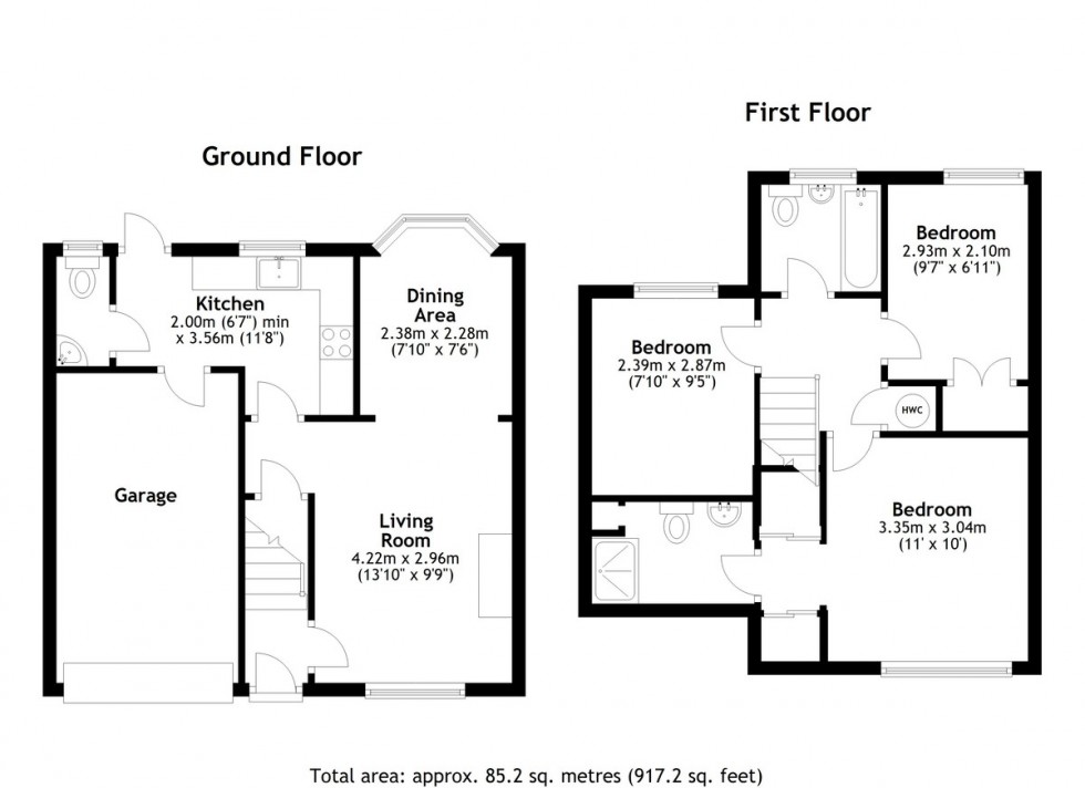 Floorplan for Blackbird Close, Brackley