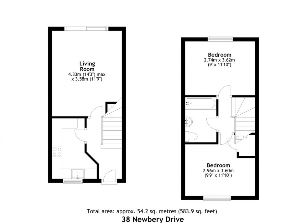 Floorplan for Newbery Drive, Brackley