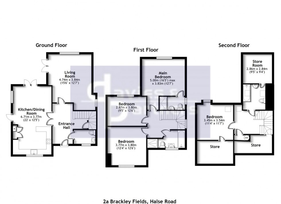 Floorplan for Halse Road, Brackley, Northants
