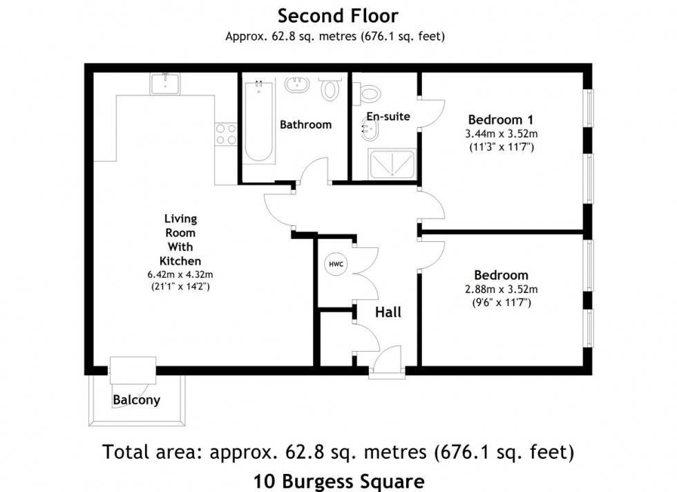 Floorplan for Burgess Square, Brackley, Northants