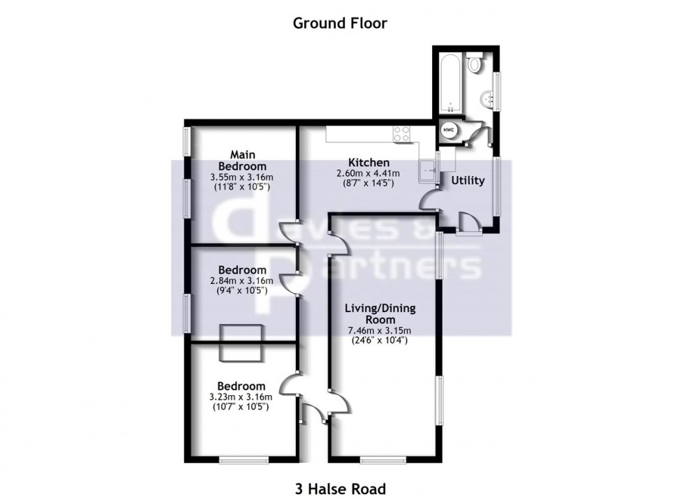 Floorplan for Halse Road, Brackley, Northants