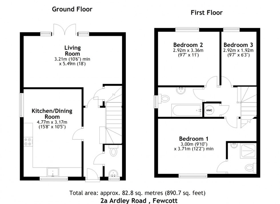 Floorplan for Fewcott, Bicester, Oxon