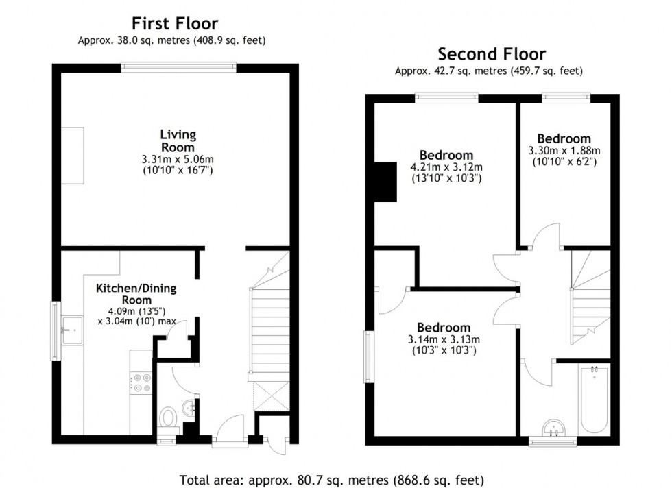 Floorplan for Spencer Gardens, Brackley, Northants