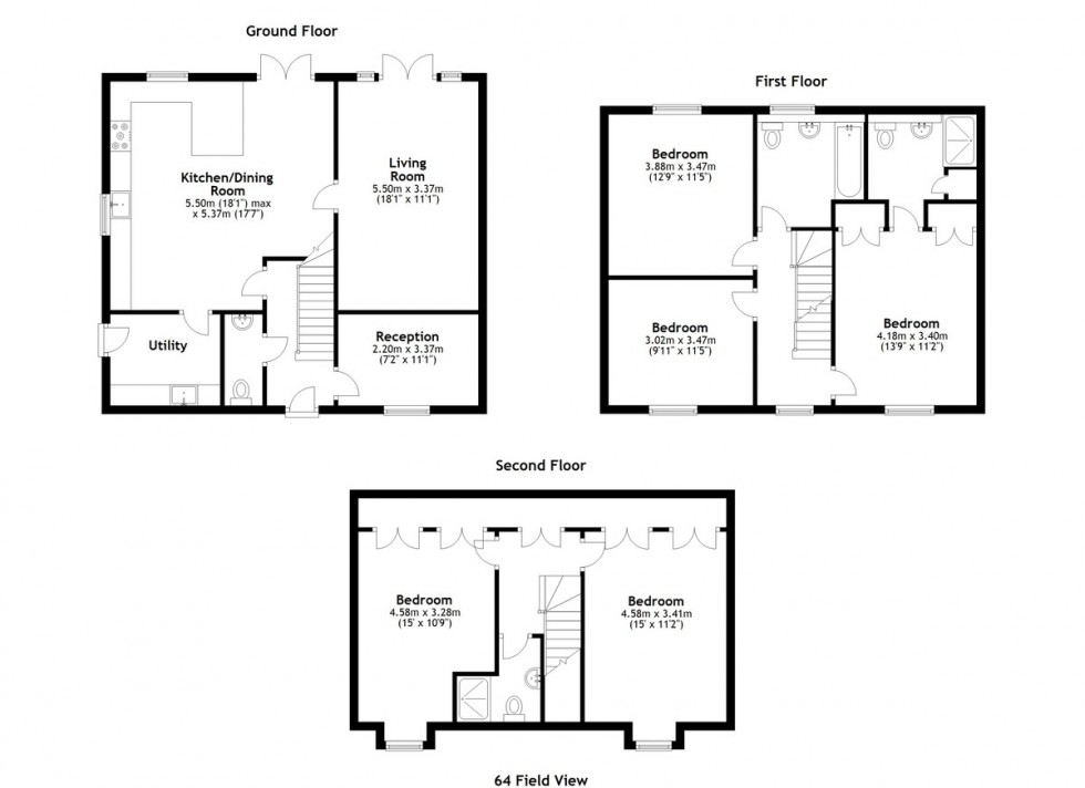 Floorplan for Field View, Brackley, Northants