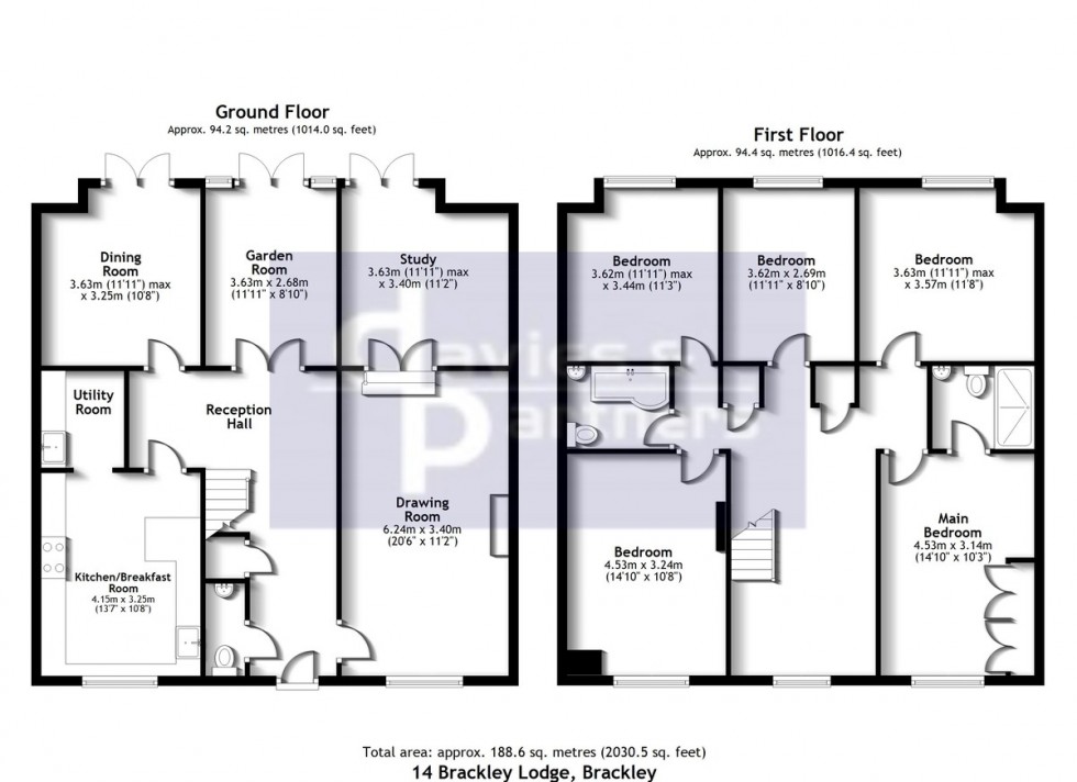 Floorplan for Brackley Lodge Mews, Brackley, Northants