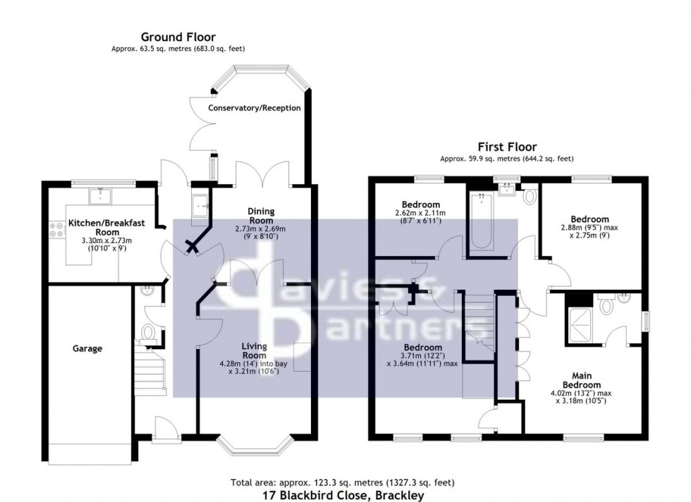 Floorplan for Blackbird Close, Brackley