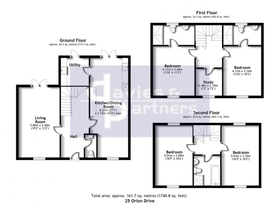 Floorplan for Orion Drive, Brackley, Northants