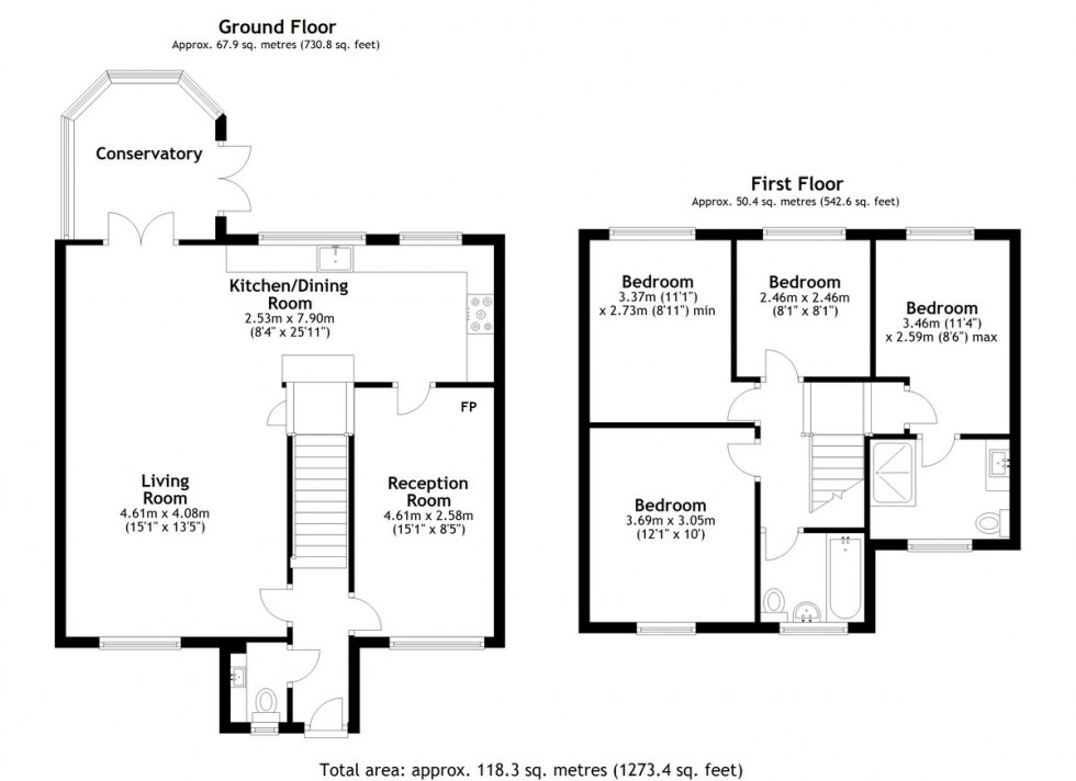 Floorplan for Octavian Way, Brackley, Northants
