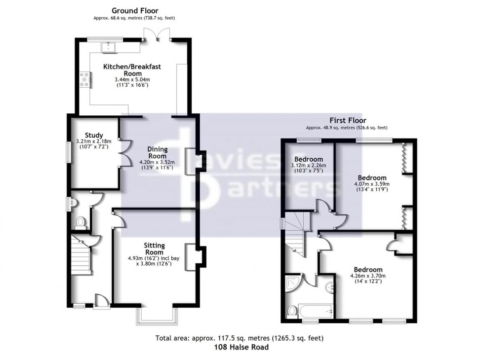 Floorplan for Halse Road, Brackley