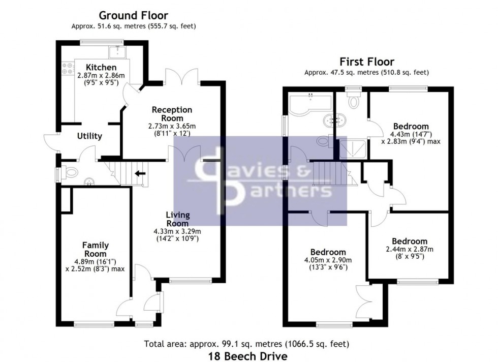 Floorplan for Brackley, Northants