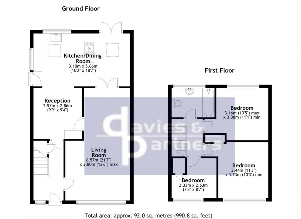 Floorplan for Valley Road, Brackley, Northants