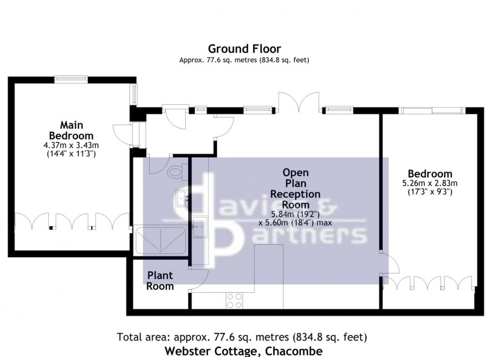 Floorplan for Webster Cottage