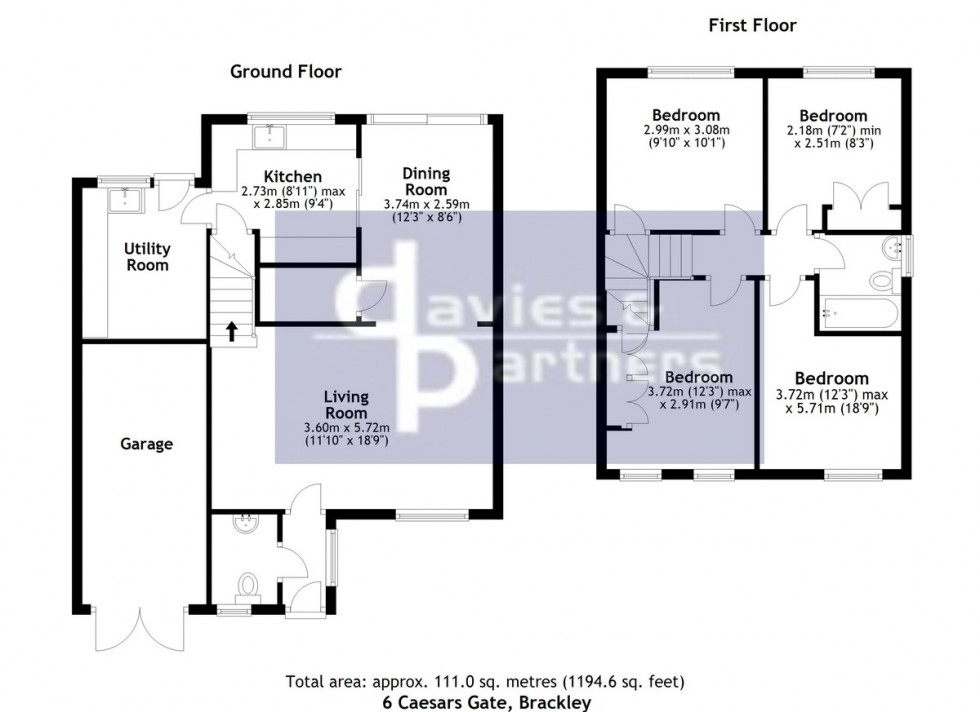 Floorplan for Caesars Gate, Brackley, Northants