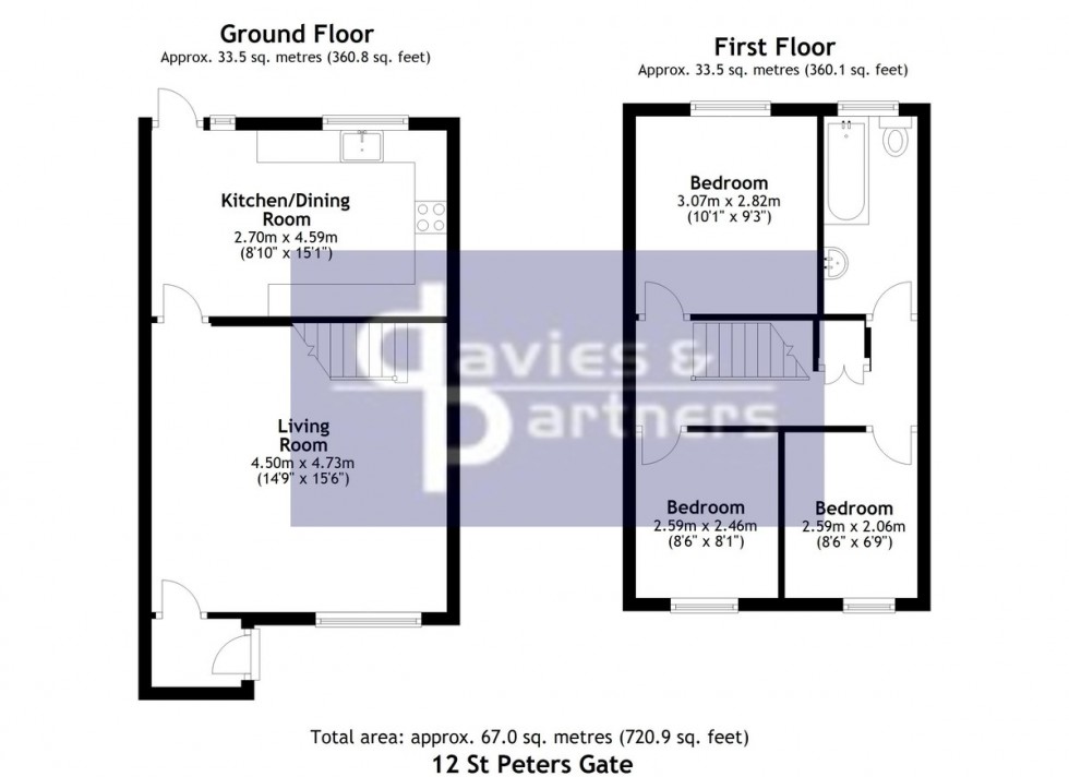 Floorplan for St Peters Gate, Brackley, Northants