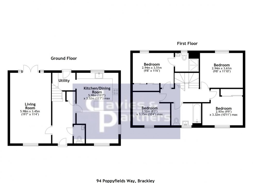 Floorplan for Poppyfields Way, Brackley, Northants