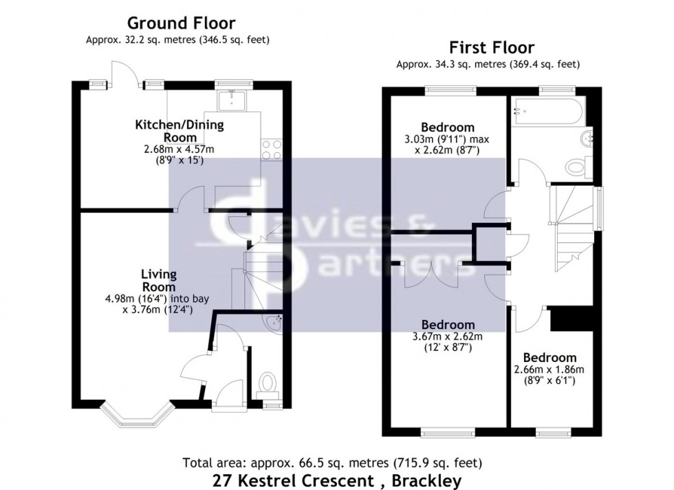 Floorplan for Kestrel Crescent, Brackley