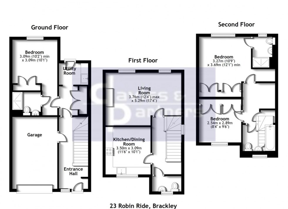 Floorplan for Robin Ride, Brackley, Northants