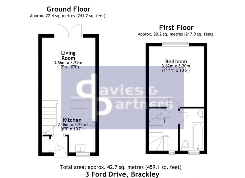 Floorplan for Ford Drive, Brackley, Northants