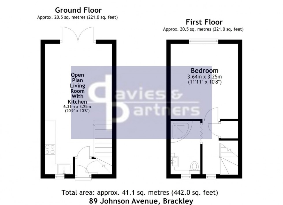 Floorplan for Johnson Avenue, Brackley