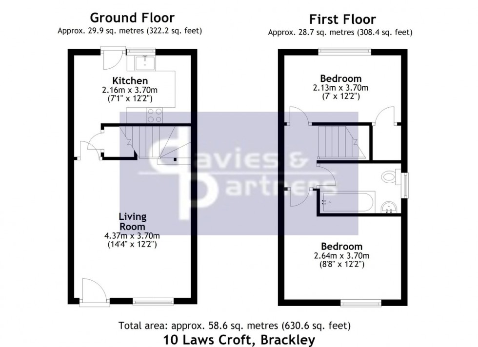 Floorplan for Laws Croft, Brackley, Northants