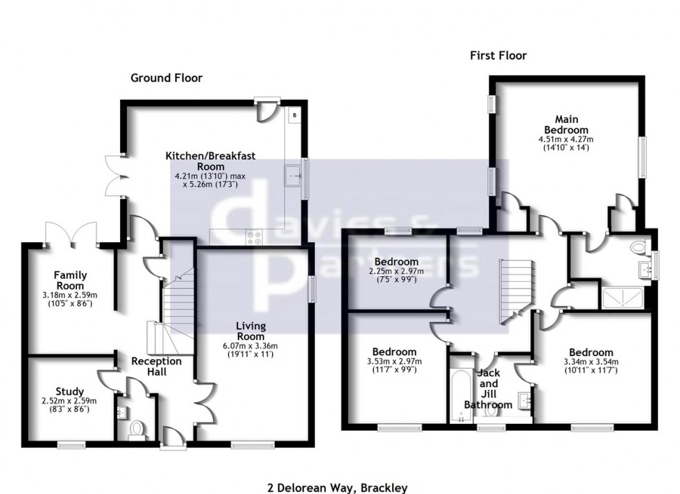 Floorplan for Delorean Way, Brackley, Northants