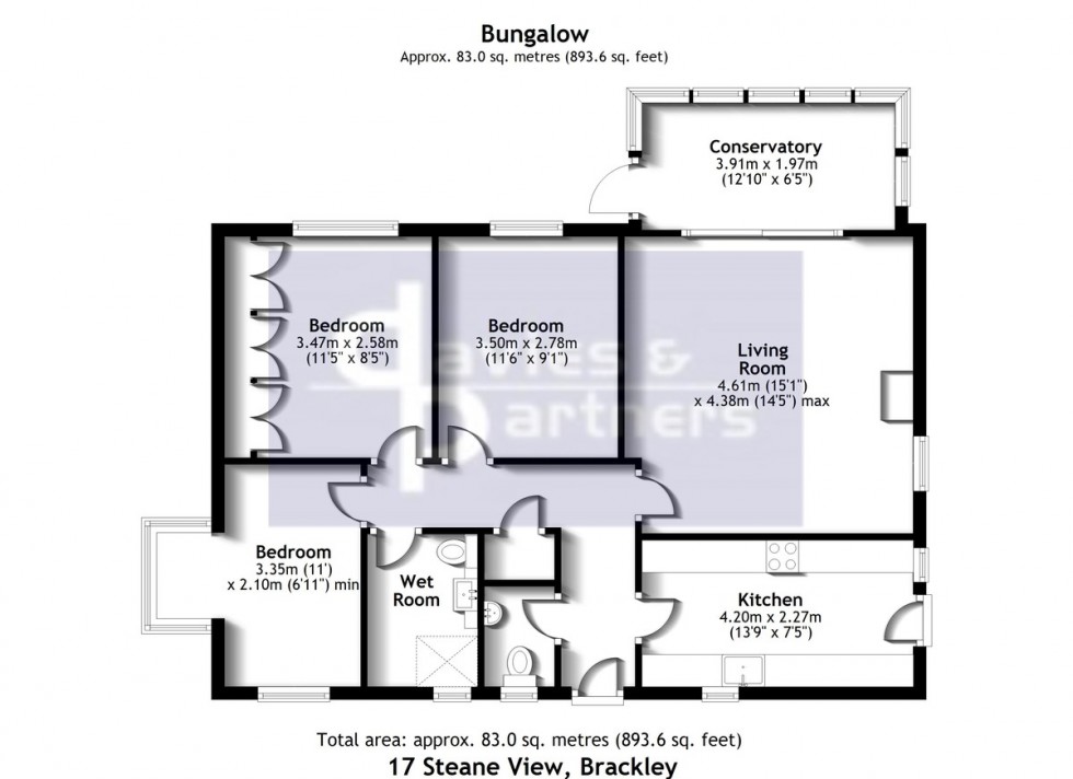 Floorplan for Steane View, Brackley