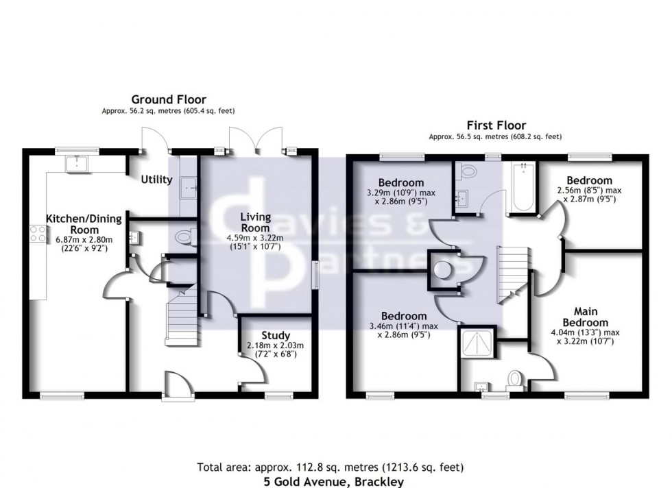 Floorplan for Gold Avenue, Brackley, Northants
