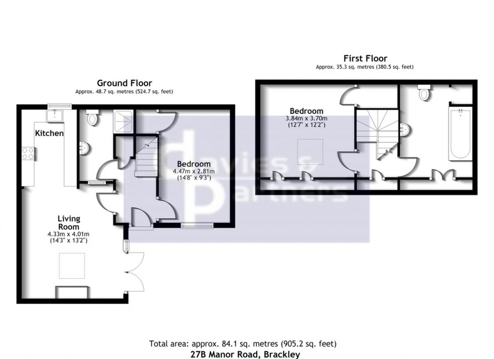 Floorplan for Manor Road, Brackley, Northants