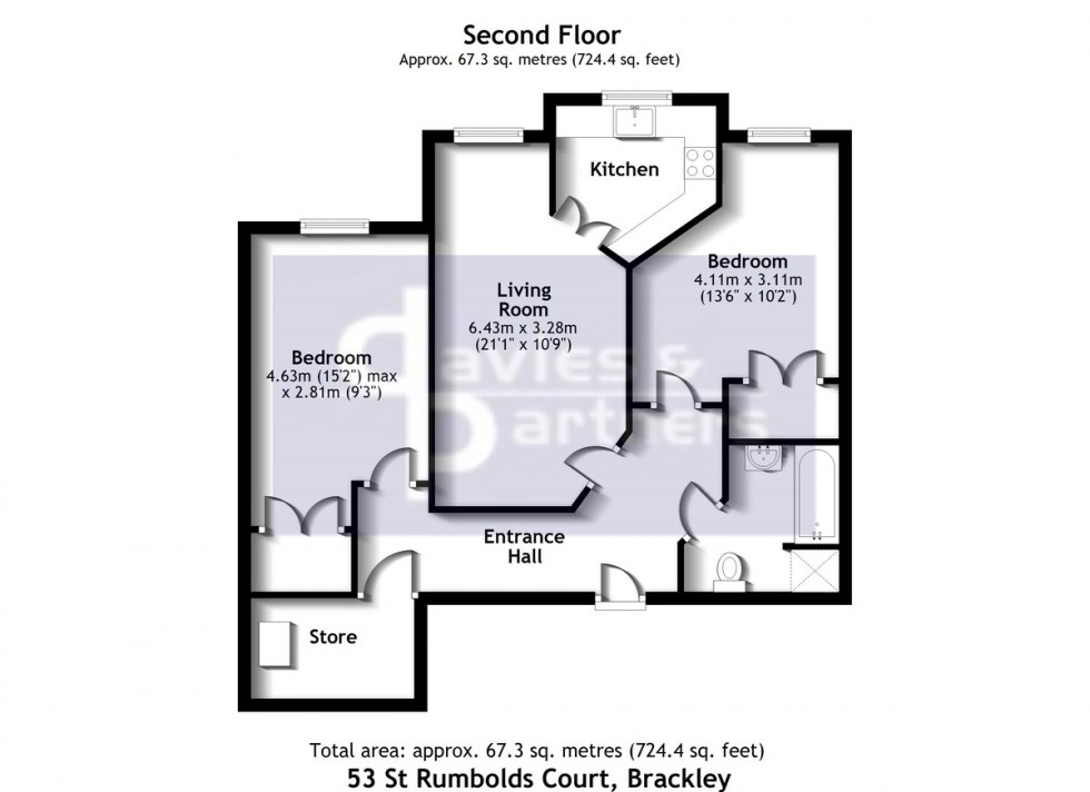 Floorplan for Buckingham Road, Brackley, Northants