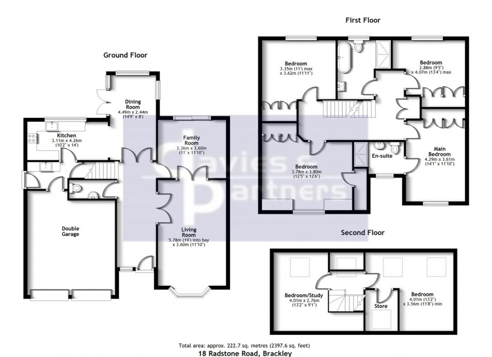 Floorplan for Radstone Road, Brackley, Northants