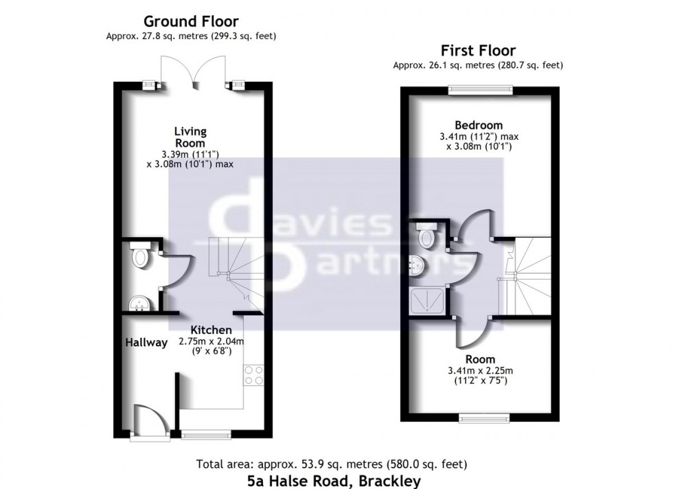 Floorplan for Halse Road, Brackley, Northants