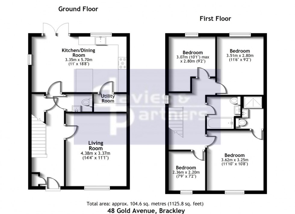 Floorplan for Gold Avenue, Brackley
