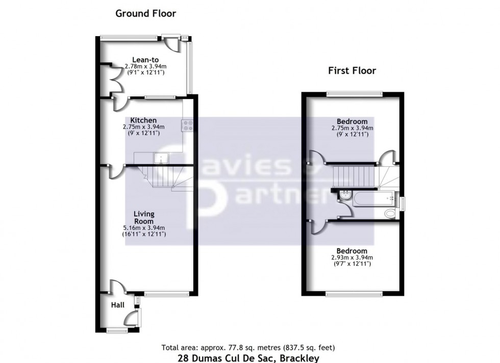 Floorplan for Brackley, Northants