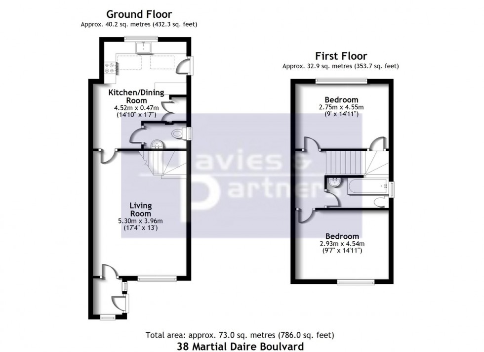Floorplan for Martial Daire Boulevard, Brackley, Northants