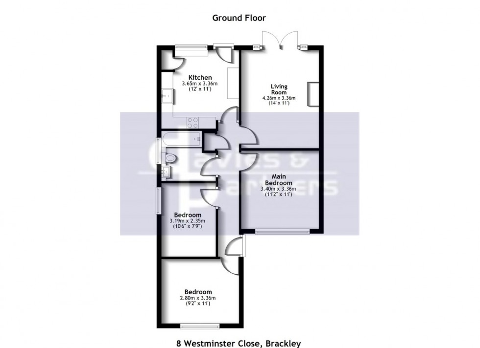 Floorplan for Westminster Close, Brackley, Northants