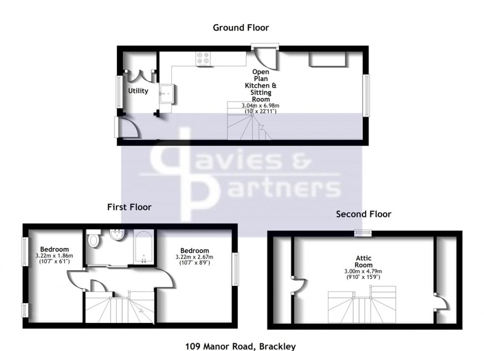 Floorplan for Manor Road, Brackley, Northants