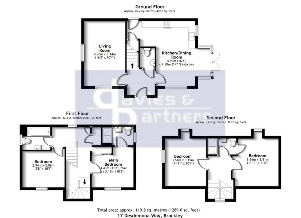 Floorplan for Desdemona Way, Brackley, Northants