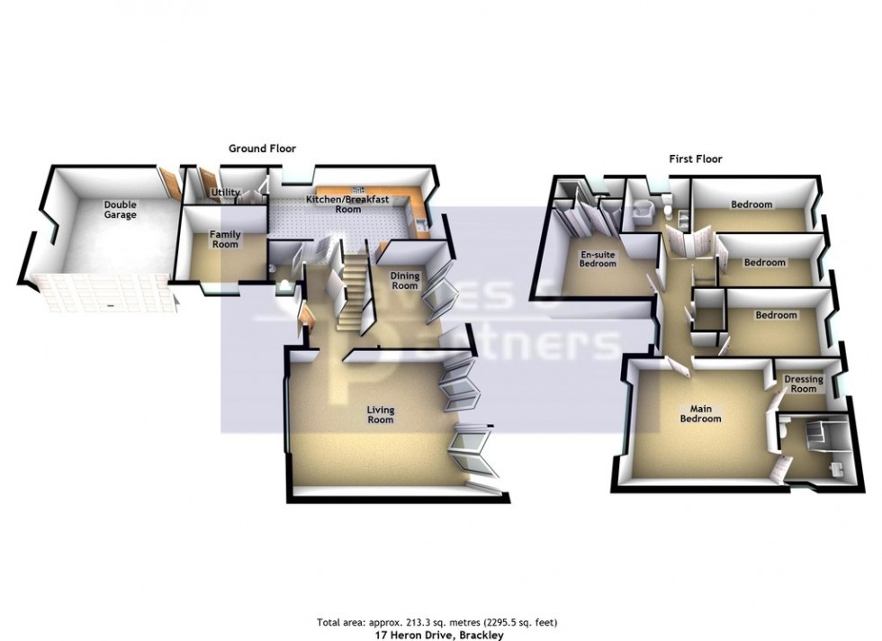 Floorplan for Heron Drive, Brackley, Northants
