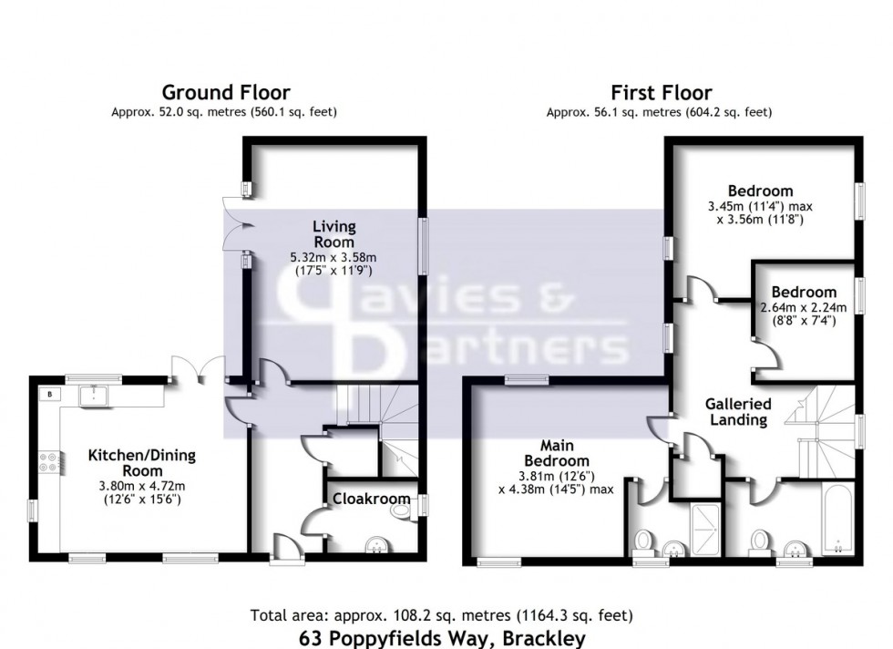Floorplan for Poppyfields Way, Brackley, Northants