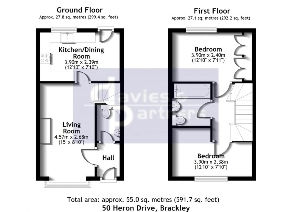 Floorplan for Heron Drive, Brackley, Northants