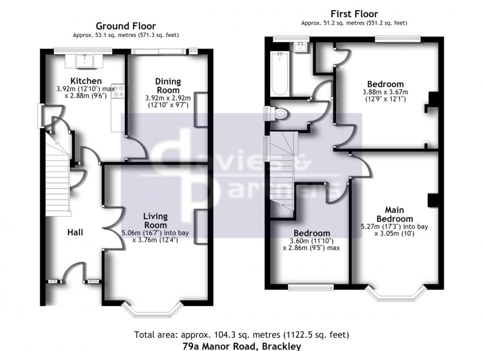 Floorplan for Manor Road, Brackley, Northants