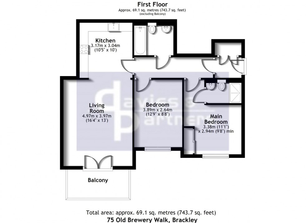 Floorplan for Old Brewery Walk, Brackley, Northants