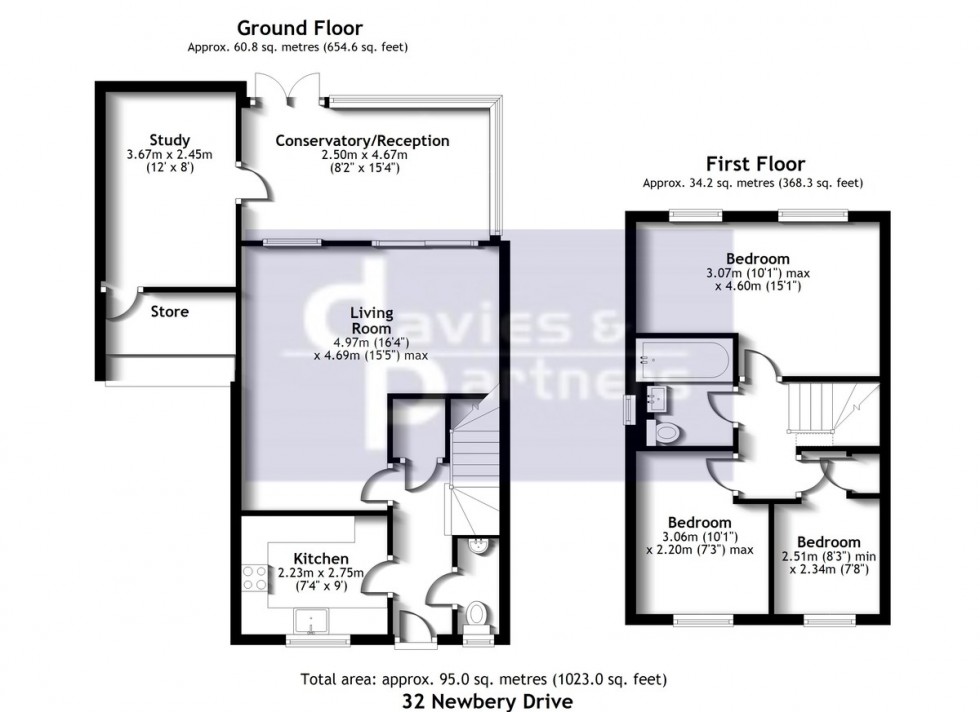 Floorplan for Newbery Drive, Brackley, Northants