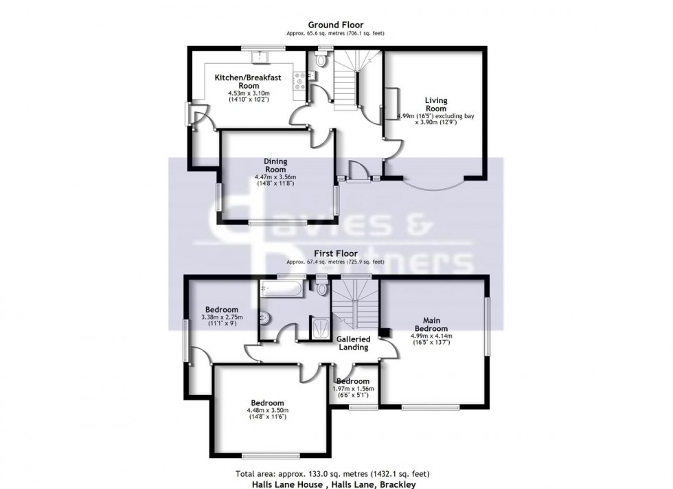 Floorplan for Halls Lane, Brackley, Northants