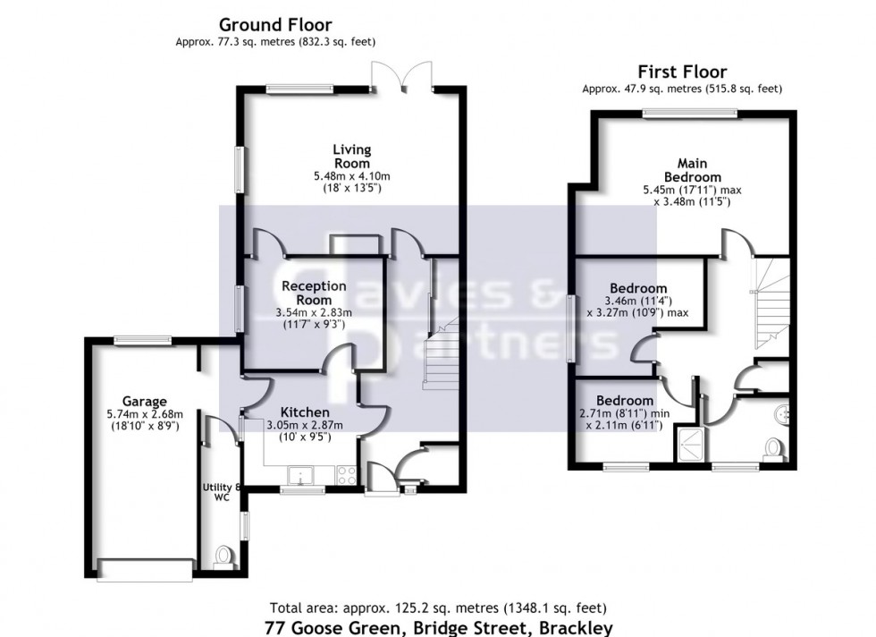 Floorplan for Bridge Street, Brackley, Northants
