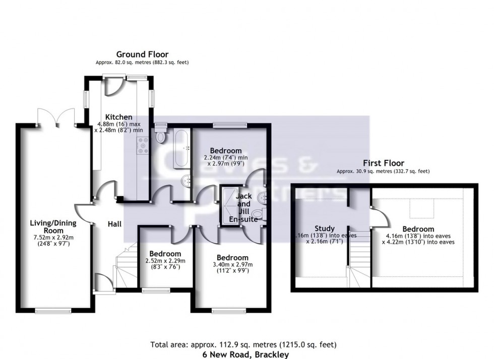 Floorplan for New Road, Brackley