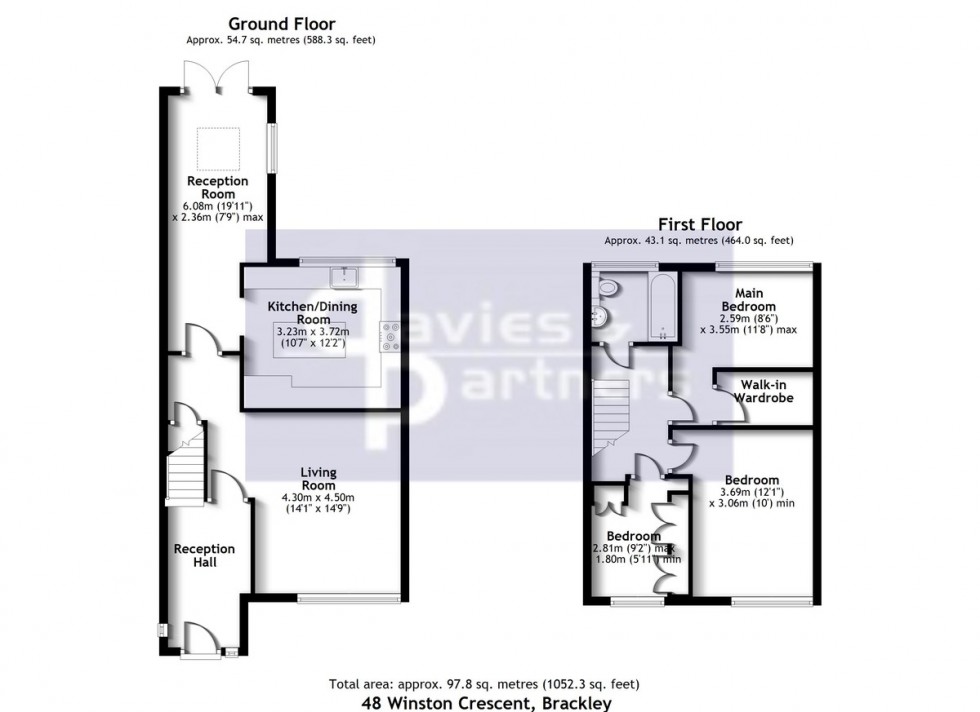 Floorplan for Winston Crescent, Brackley, Northants