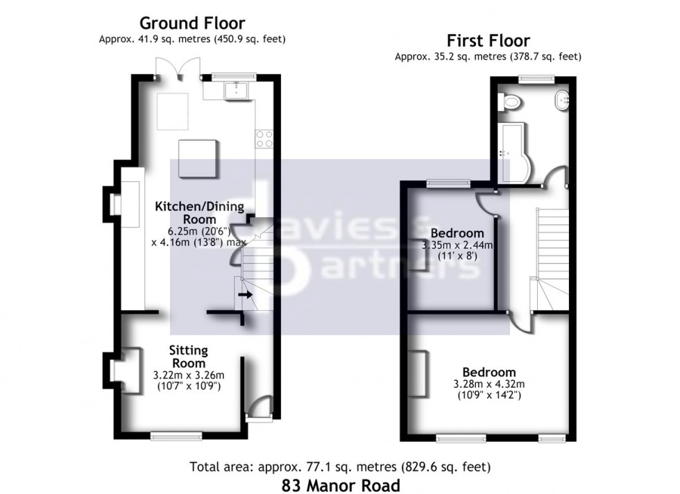 Floorplan for Manor Road, Brackley, Northants